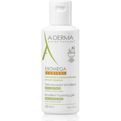 A-Derma Exomega zvláčňující mycí gel 2v1 Tělo a vlasy 200 ml