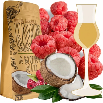 Green Touch MLETÁ KÁVA ochucená AMORE MIO kokos malina advokát 250 g