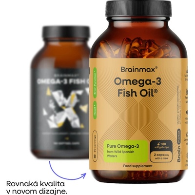 BrainMax Omega-3 Fish Oil 180 softgel kapsúl