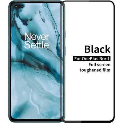 Удароустойчив стъклен протектор покриващ целия екран за OnePlus Nord - с черна рамка