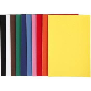 Velúrový papier A4 rôzne farby / sada 10 ks
