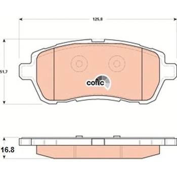 Sada brzdových platničiek kotúčovej brzdy TRW GDB1893