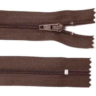 Spirálový zip no.3 nerozepínací 22cm - více barev color: 703 hnědá