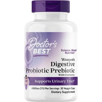 Doctor's Best Women's Digestive Probiotic Prebiotic With Cranberry | with 4 Billion Active Cells [30 капсули]