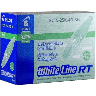 Pilot White Line RT 10 бр. /опаковка Коректор на грешки с бутон ECTE-25K-4G-DOB (ECTE-25K-4G-DOB)