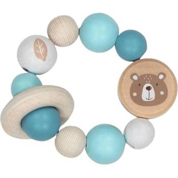 Goki Дървена еластична дрънкалка Goki - Мече (65291)