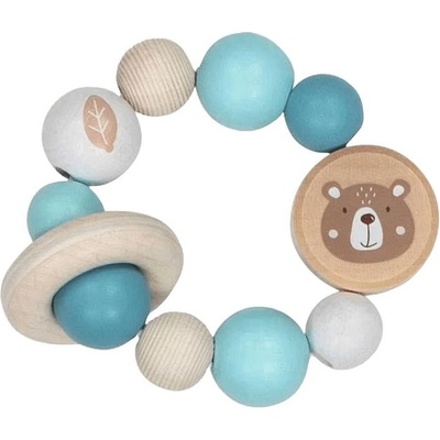 Goki Дървена еластична дрънкалка Goki - Мече (65291)