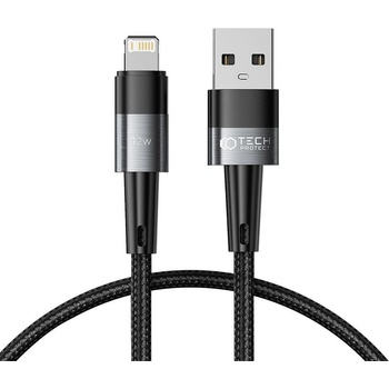 Tech-Protect Кабел за зареждане USB-A / Lightning с 12W / 2.4A от Tech-Protect Ultraboost 25см - сив (9490713934159)