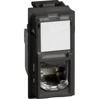 BTicino Розетка RJ45 cat. 6A UTP конектор toolless IDC 1 мод. цвят Черен Living Now - KG4279C6A (KG4279C6A)