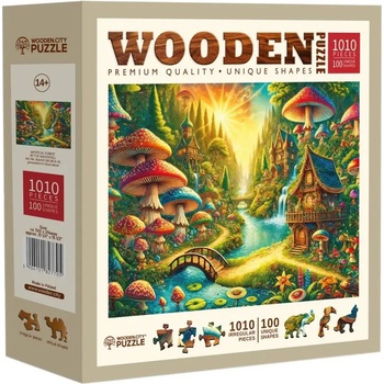 Wooden City - Puzzle Mystical Forest by the Waterfall wooden - 1 000 piese