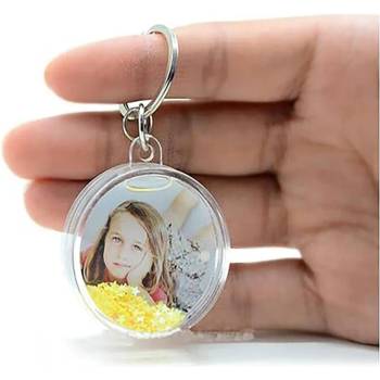 Image 1 of Ключодържател Преспапие с Ваша снимка-кръг