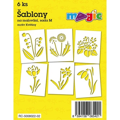 Primo Magic Šablony papírové Květiny M 6 ks