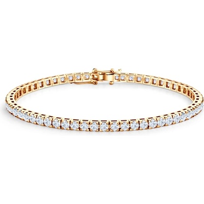 SAVICKI Златна тенис гривна, 585, бели сапфири 2.360К, 3.0mm. 17cm