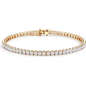 SAVICKI Златна тенис гривна, 585, бели сапфири 2.360К, 3.0mm. 17cm