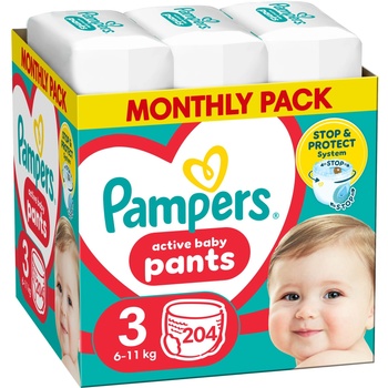 Pampers Pants месечен пакет памперси 6-11kg Midi 3 (204бр. ) (81772856)