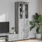 vidaXL Висок шкаф FLORIN 60 x 35 x 182 см Сив Сонома (3397920)