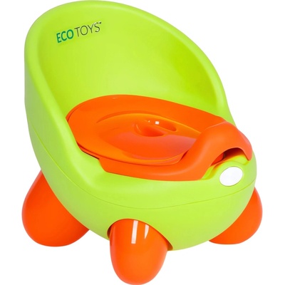 EcoToys PP112 Nočník s odnímatelnou vložkou s víkem protiskluzové nožičky zelený