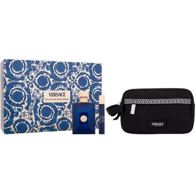 Versace Pour Homme Dylan Blue подаръчен комплект: EDT 100 ml + EDT 10 ml + козметична чантичка за мъже