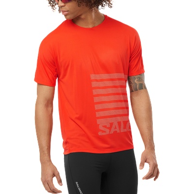 Salomon Тениска Salomon SENSE AERO SS TEE GFX M Червен Velikost M