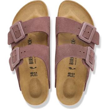 Birkenstock чехли дамски от велур Arizona Suede Cushion Buckle (1033103)