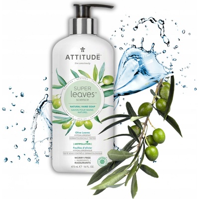 Attitude Super Leaves Olivové listy přírodní tekuté mýdlo s detoxikačním účinkem 473 ml