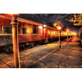 DIMEX ART s. r. o Флизелинов фототапет влак и пламъци 375 x 250 см