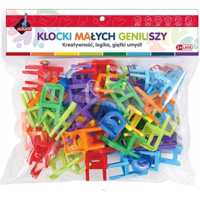 Askato Stavebné kocky - stoličky 40 ks