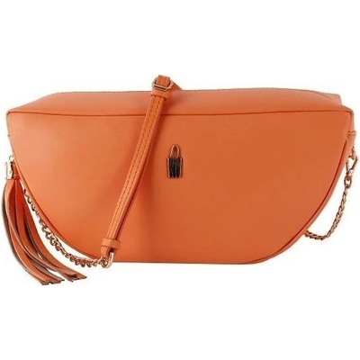 Wojewodzic Stredne veľká kožená kabelka crossbody pomarančová 31774/LY53/Z