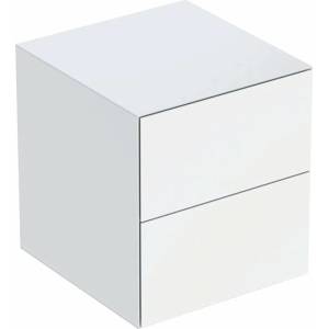 Geberit Стенен шкаф Geberit One среден, лъскаво бял, с 2 чекмеджета, 45 см (505.077.00.1)