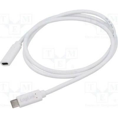 Logilink CU0220 USB 2.0, USB C zásuvka,USB C vidlice, 1m, bílý