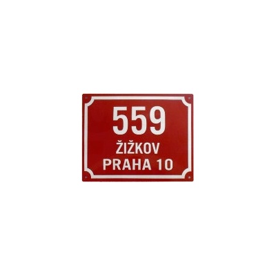 Smaltovaná cedule - 32x25 cm, pražská norma - různé barvy