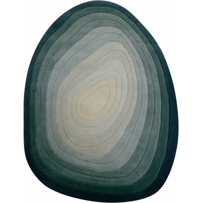 Flair Rugs Puddle Ombre Wool Modrý