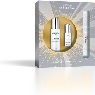 Institut Esthederm Age Proteom pleťové sérum 30 ml + očné sérum 15 ml + cestovná taštička