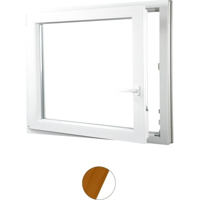 Aluplast plastové jednokřídlo 1500 x 1300 mm Oregon/bílá, Levé, Dvojsklo Ug= 1,1