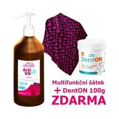 Vitar Veterinae ArtiVit Sirup 1000 ml DentON100g+šátek – Zbozi.Blesk.cz