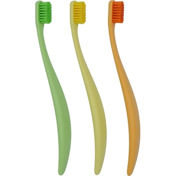 Promis Ekologická zubná kefka set Colour Soft neonový 3 ks
