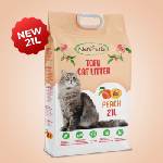 Naturalis Tofu Cat Litter 21l Peach - 100% натурална котешка тоалетна с праскова