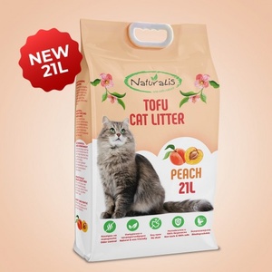Naturalis Tofu Cat Litter 21l Peach - 100% натурална котешка тоалетна с праскова