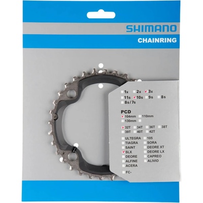 SHIMANO Prevodník 32z. FC-M670 SLX strieb. 104mm