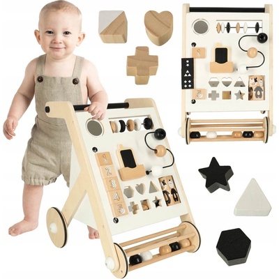 KIK KX4729 Dětské dřevěné chodítko s třídičem