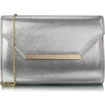 L&S Fashion luxusní psaníčko 0293 stříbrná stříbrná