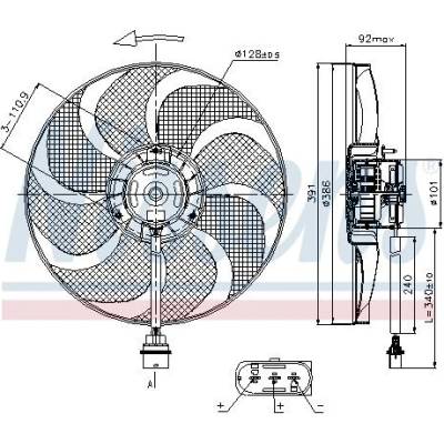 Ventilátor chladiče NISSENS 85690