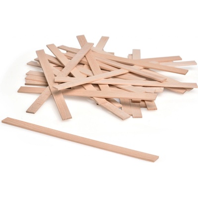 Metrie Lamelky na tvoření s dětmi, bukové dřevo 3,2 x 16 x 258 mm 100 ks