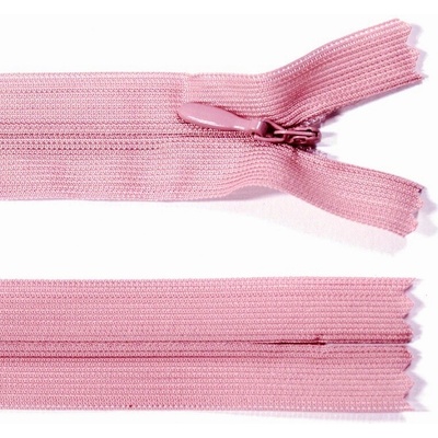 Spirálový zip no.3 skrytý nerozepínací 20cm - více barev color: 540 světle růžová