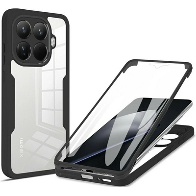 Xiaomi Защитен калъф + PET Протектор за Xiaomi 15T Pro | Акрил + TPU, Прозрачен дизайн, 360° Защита, 6 Цветни рамки