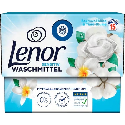 Lenor Sensitiv Waschmittel Baumwollblüte kapsle 15 PD 363 g