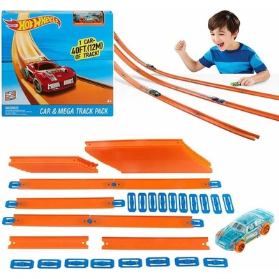 Mattel Hot Wheels Mattel Track Builder Mega balení drah pro rozšíření 12 metrů FTL69