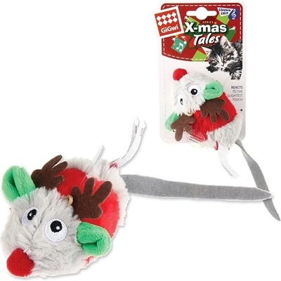 Gigwi melody chaser vianočná myška so zvukovým čípom 19 cm