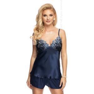 Irall Elodie нощен комплект от две части, тъмносинV-55820-Navy-Blue - Бордо, размер S