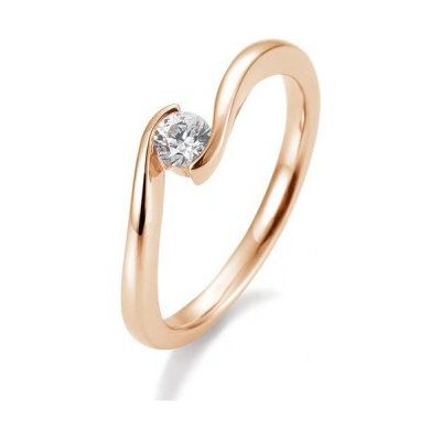 Sofia Diamonds prsteň z ružového zlata s diamantom BE41 85942 R